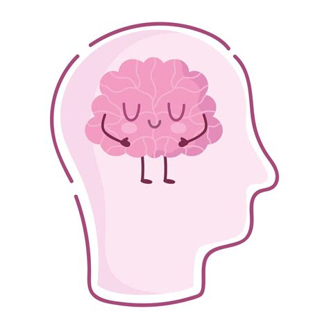 día mundial de la salud mental cerebro de dibujos animados de cabeza