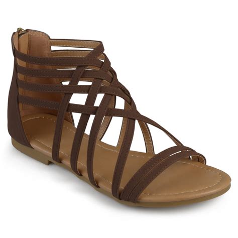 Brinley Co Brinley Co Wide Width Strappy Gladiator Flat Sandals