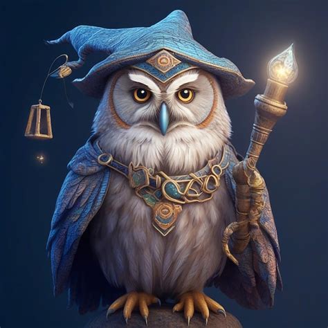 Premium AI Image Old Wise Mystical Wizard Owl Ai Generative Illustration