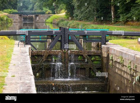 Tourist attraction at the locks of canal HédéBazouges brittany