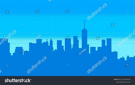 Pixel Art City Silhouette 8 Bit Stock Vector (Royalty Free) 2272436205 | Shutterstock