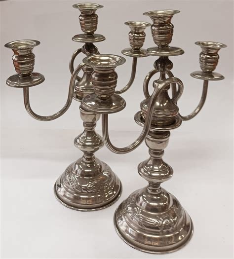 Par De Candelabros De 3 Lumes Leiloes Artbid