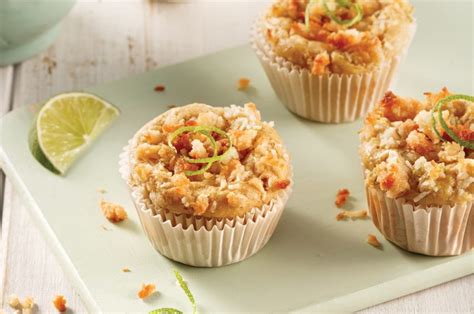 Muffins à la mangue lime et noix de coco Folle Farine