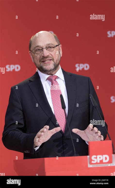 Berlin Germany 7th May 2017 Spd Leader Martin Schulz Spd Speaking