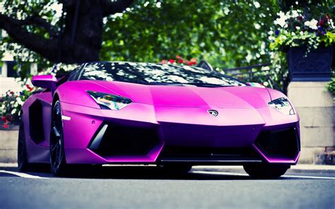 Purple Sports Car Wallpaper