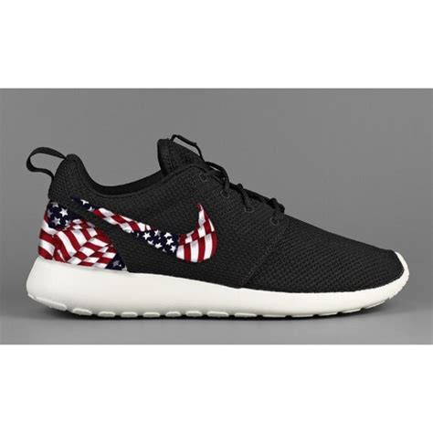 New Nike Roshe Run Custom Red White Blue American By Jbcustomkicks