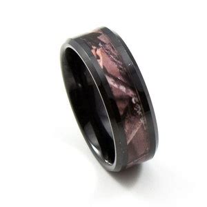 Black CAMO Tungsten Carbide Wedding Band Men's Ring - Etsy