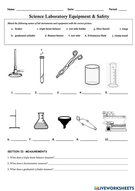 Laboratory Safety Rules Worksheet Live Worksheets Worksheets Library