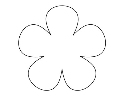 Printable Flower Template for Crafts and Scrapbooking