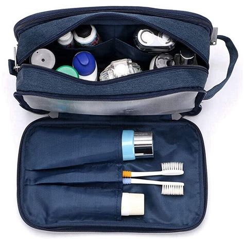 Travel Toiletry Wash Bag Dry Wet Separation Gym Shaving Organiser