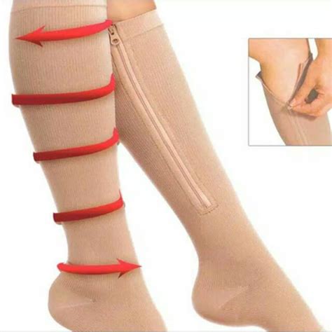 Jual Kaos Kaki Stocking Varises Compression Socks Resleting Open Toe