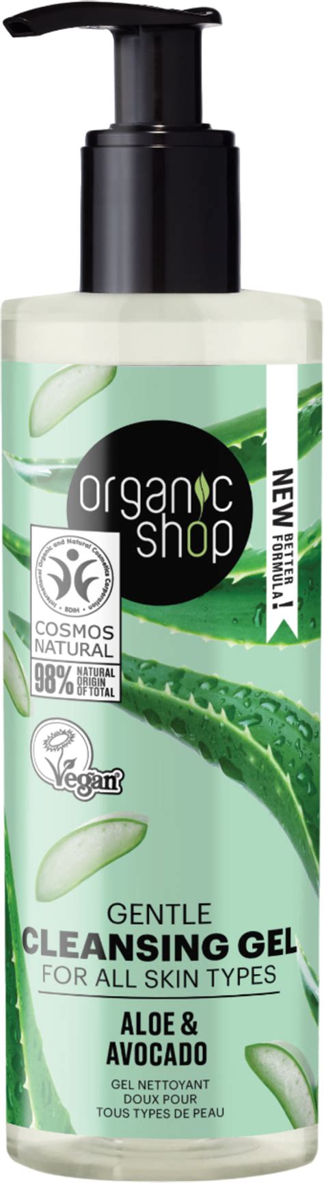 Organic Shop Aloe Avocado Gentle Cleansing Gel 200 Ml Ecco Verde