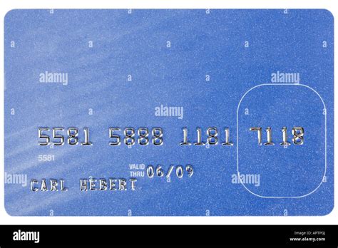 Blue credit card with fake numbers Stock Photo - Alamy