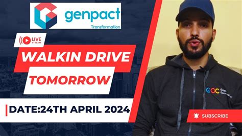 Genpact Bulk Hiring 2024 Mega Walkin Drive Off Campus Hiring