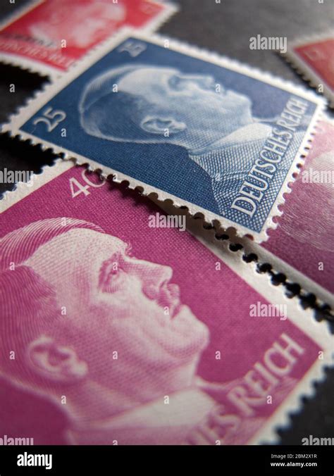 Historic Postage Stamps Of The Third Reich Stock Photo Alamy