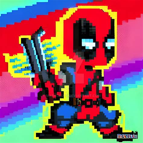 Deadpool Pixel Art 4 by MarkDeuce on DeviantArt