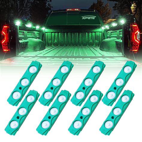 Xprite Green Led Truck Ypf Bed Light Kits With On Off Switch For