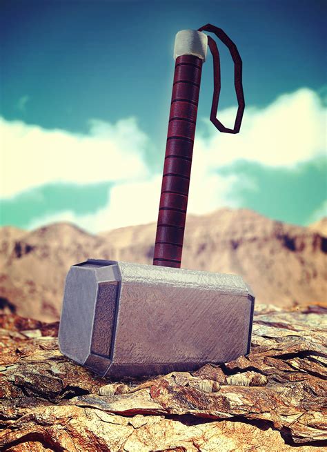 Hd Wallpaper Gray Mjolnir Movies Thor Hammer Thor Off