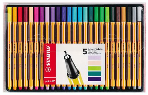 Stabilo Point Fineliner Pen Assorted Colours Pack Of