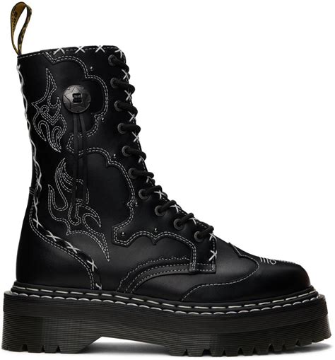 Dr Martens Jadon Hi Gothic Americana Platform Boots In Black Lyst