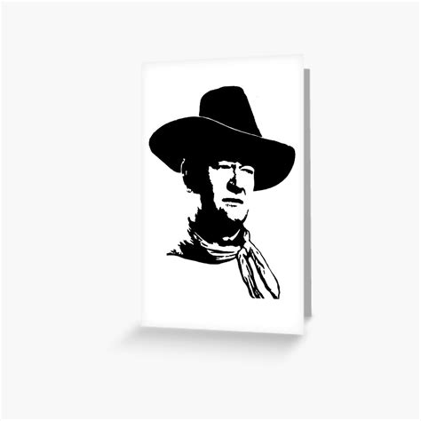 John Wayne Stencil Greeting Card By Rimko Redbubble