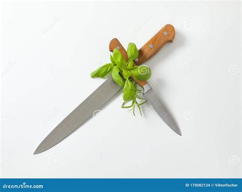 Two sharp kitchen knives stock photo. Image of view - 170082134