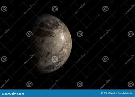 Ganymede, the Moon of Jupiter - Solar System Stock Illustration - Illustration of space, system ...