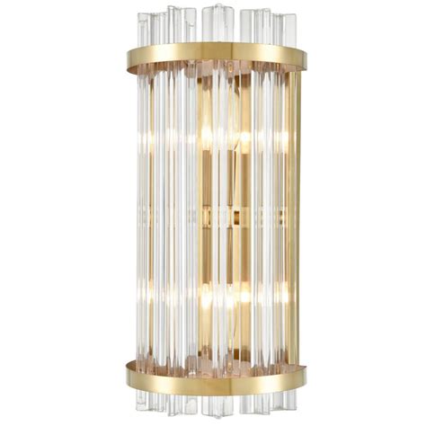 Modern Crystal Wall Sconces Brass Light For Bathroom Claxy