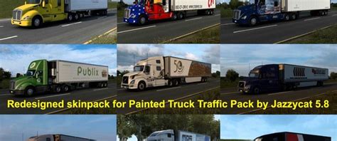 Ats Painted Truck Traffic Pack By Jazzycat Redesigned Skinpack