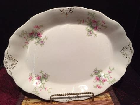 Knowles Taylor And Knowles Kt And K Large Platter Roses Semi Vitreous