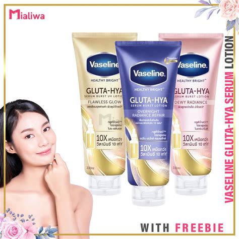 Vaseline Gluta Hya Serum Uv Lotion Flawless Glow Overnight Radiance