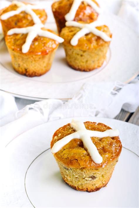 Hot Cross Cakes Stock Photo Image Of Glazed Decorated 37452242