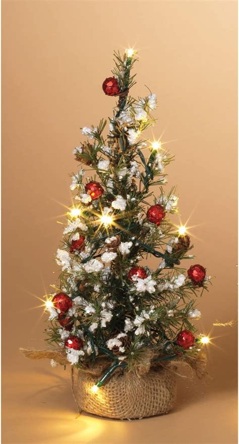 12 Inch Lighted Christmas Tree Indoor Tabletop Artificial