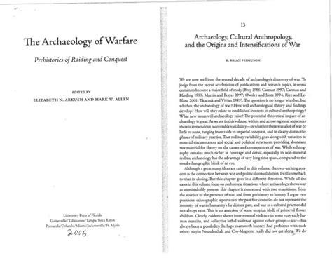 Pdf Archaeology Cultural Anthropology And The Origins And