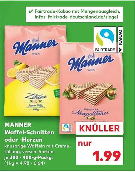 Manner Waffel Schinitten Oder Herzen Angebot Bei Kaufland Prospekte De