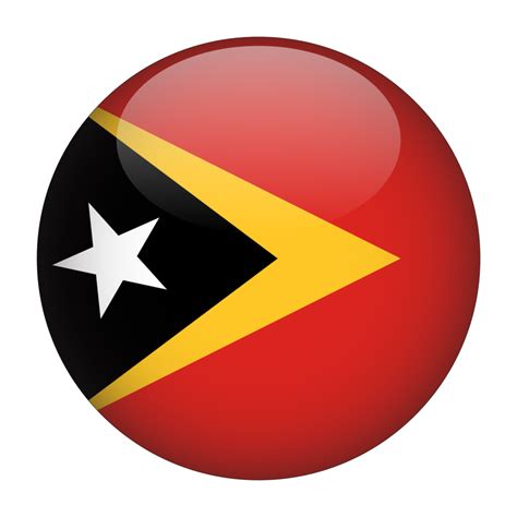 East Timor 3D Rounded Flag With Transparent Background 15272002 PNG