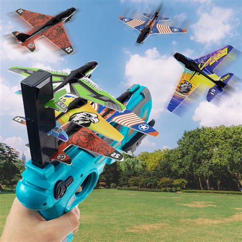 Avión Lanzador De Juguete Catapulta Pistola Niños Eyección De Espuma De