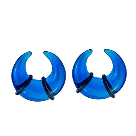 Black Septum Pincher Ring Stretching Ear Plugs Tapers Gauges Gauge