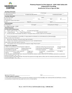 Fillable Online Antipsychotics Prior Authorization Form Fax Email