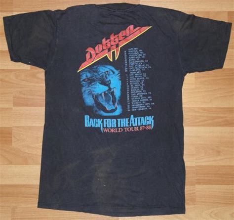 Vintage 1987 Dokken Back For The Attack Original Tour T Shir Defunkd