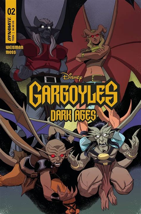 Gargoyles Dark Ages 2 Cover G 1 10 Moss Variant Dynamite 2023 EB113