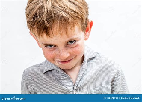 Cheeky Boy Smiling Enjoying Looking Adorable For Shy Child Happiness