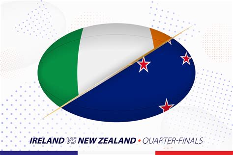 Rugby quarter-final match between Ireland and New Zealand, concept for ...