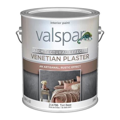 Valspar Signature Tint Base Flat Tintable Venetian Plaster Tintable Interior Paint (1-Gallon) in ...