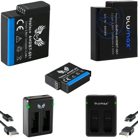 Sk Blumax Akku F R Gopro Hero Dual Charger Ahdbt