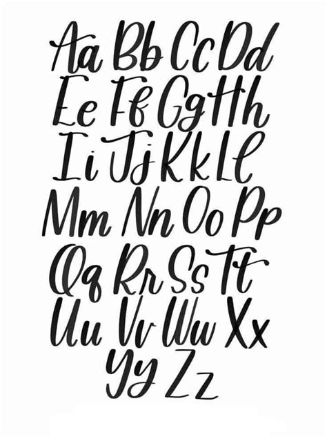 Plantillas De Abecedario De Lettering Lettering Alphabet Hand