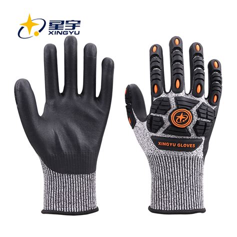 Anti Impact Tpr Xingyu Hppe Nitrile Foam Coated Safety Work Gloves