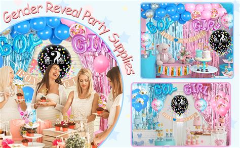 Amazon JOYYPOP Gender Reveal Party Supplies 105 Pieces Baby Gender