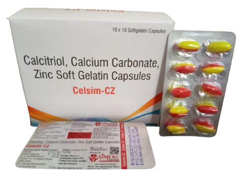 Brand Simera Healthcare Celsim CZ Calcitriol Calcium Carbonate Zinc