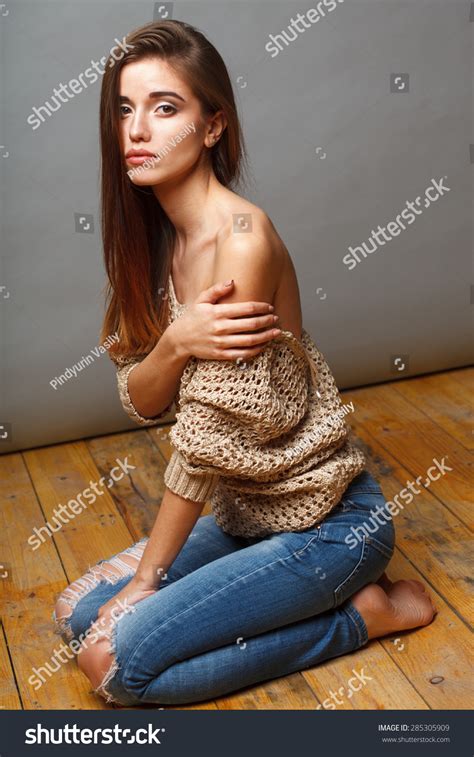 Attractive Brunette Fashion Model Woman Naked Stock Photo Shutterstock